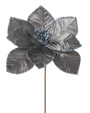 Grey Artificial Magnolia Flower, 28 cm