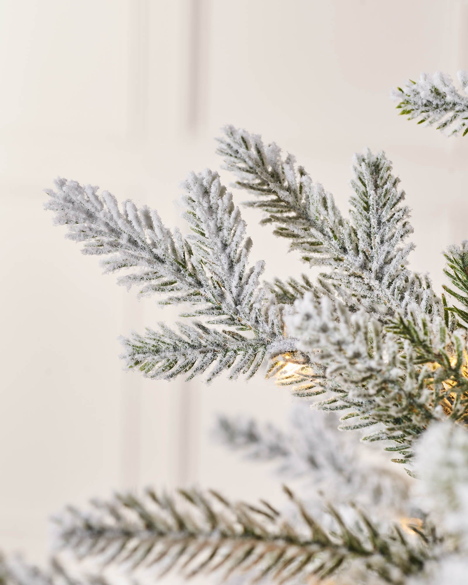 Pre-Lit Snow Flocked Douglas Fir Christmas Tree, 9 ft