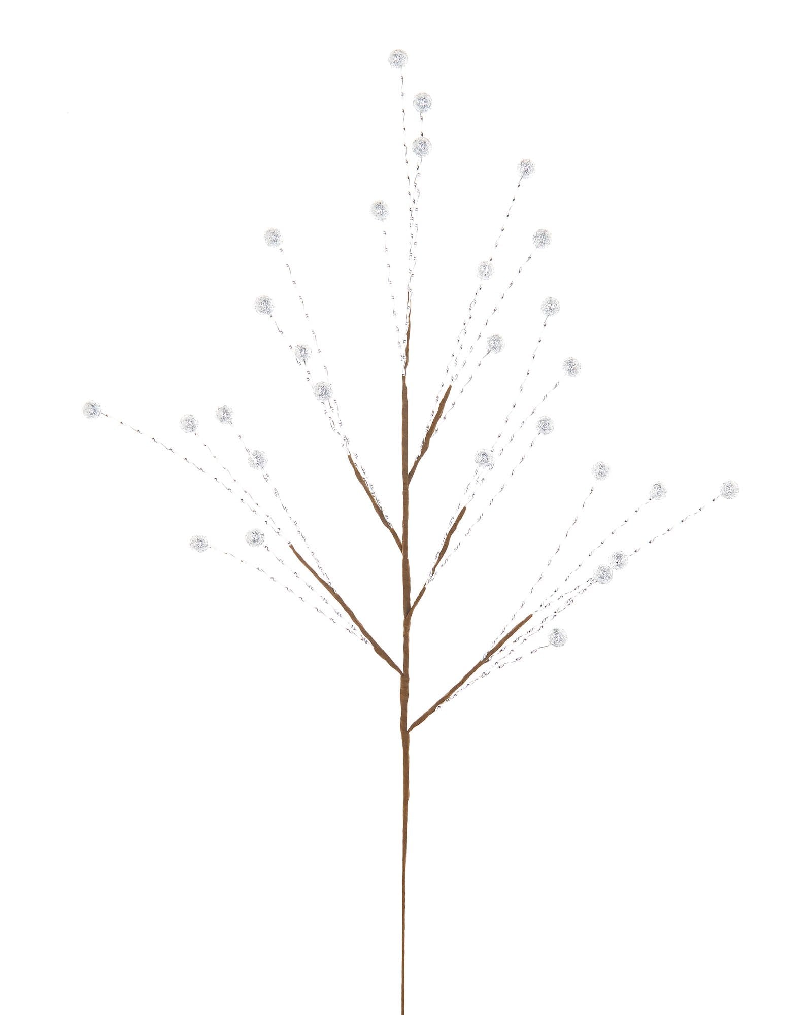 Silver Glitter Berry Christmas Tree Spray, 78 cm