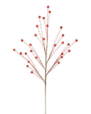 Red Glitter Berry Christmas Tree Spray, 78 cm
