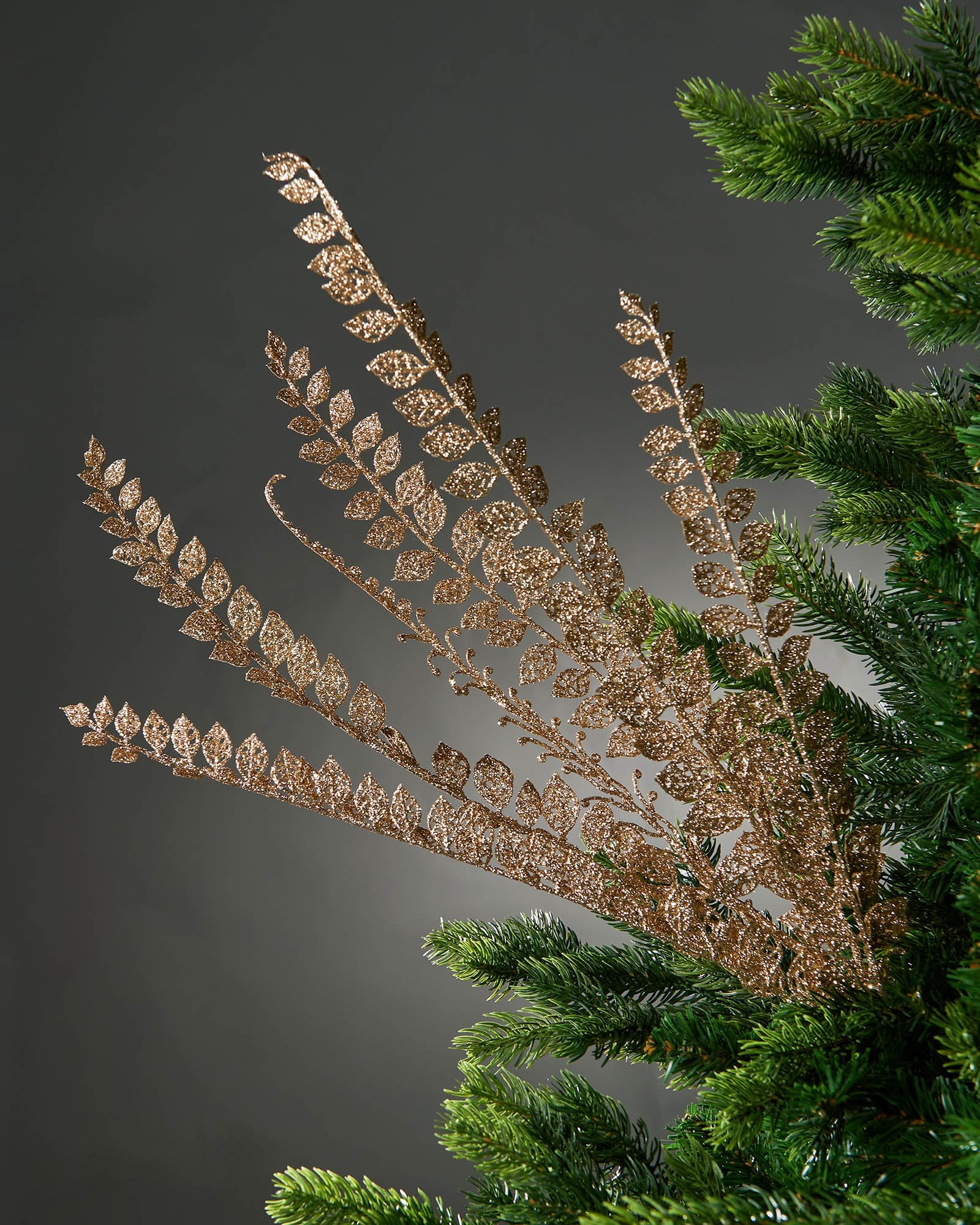 Gold Leaf Christmas Tree Spray, 84 cm