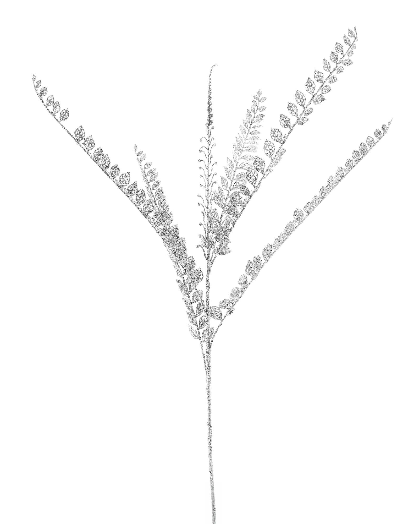 Silver Leaf Christmas Tree Spray, 84 cm