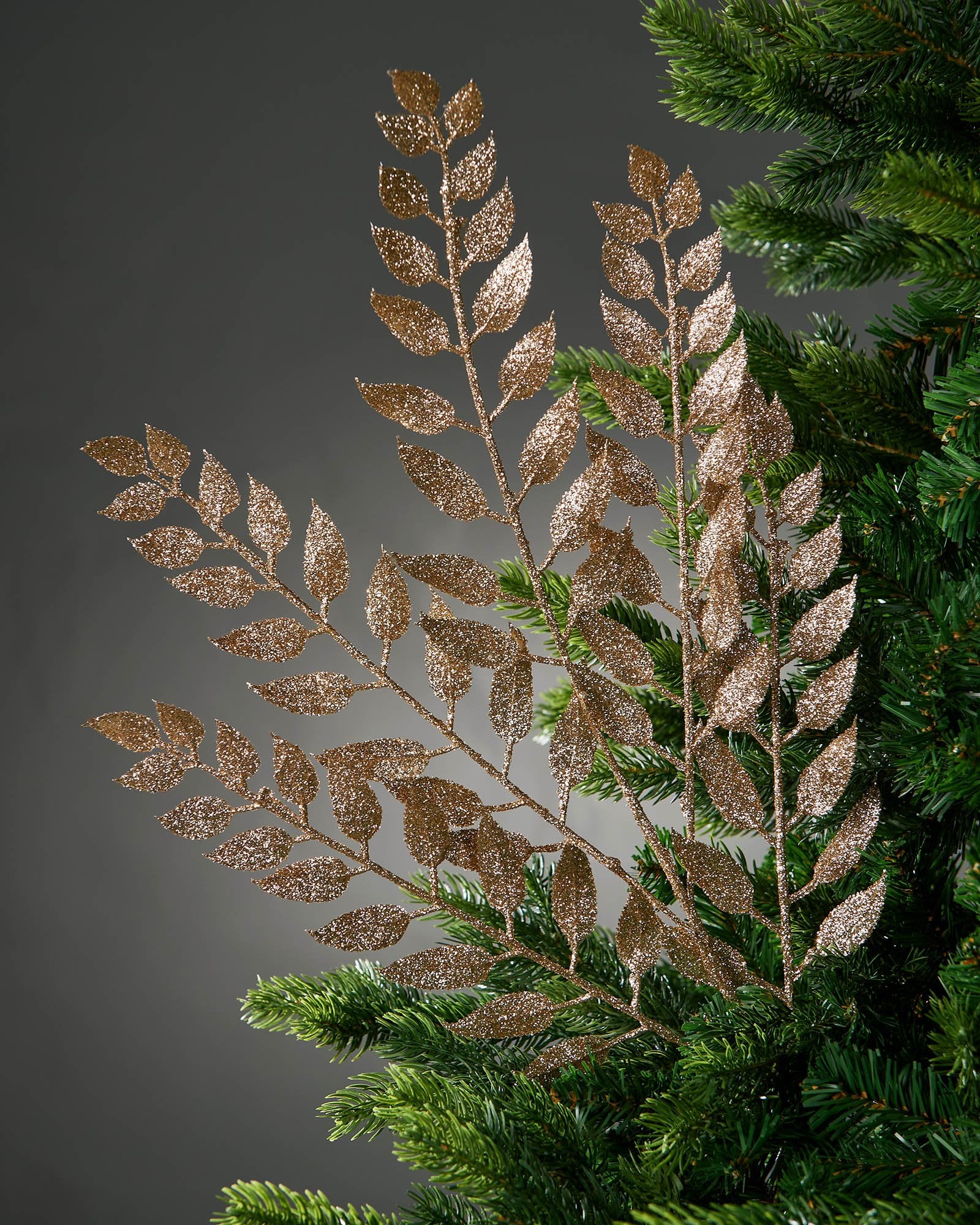 Gold Leaf Christmas Tree Spray, 73 cm