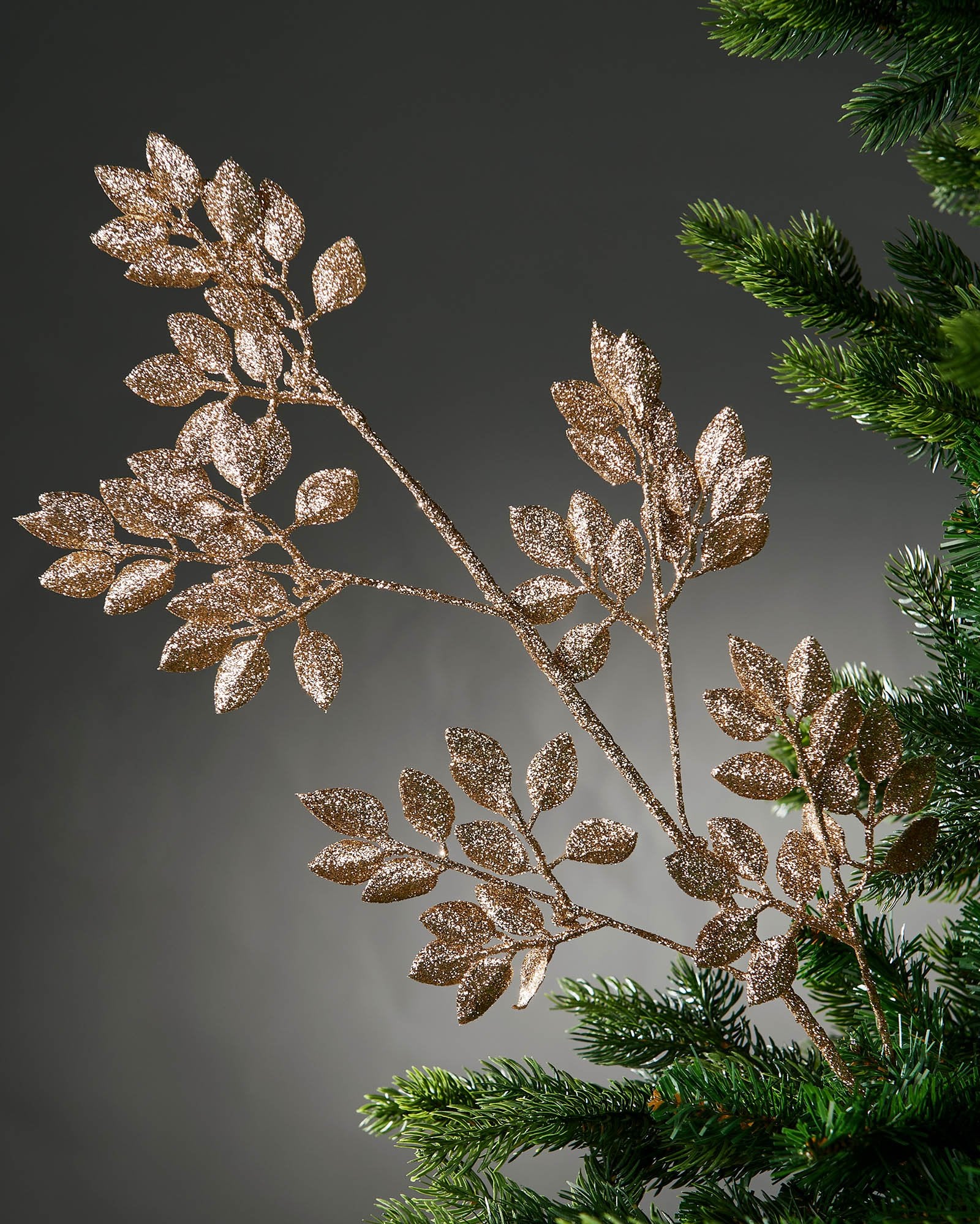 Gold Leaf Christmas Tree Spray, 80 cm