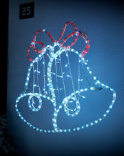 Pre-Lit Christmas Bells, Silhouette, 65 cm