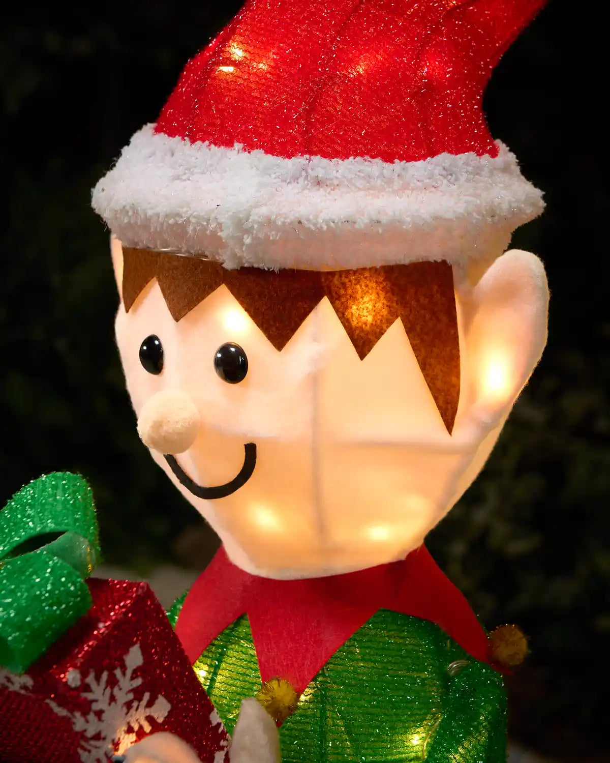 Pre-Lit 3D Elf, Silhouette, 1 m