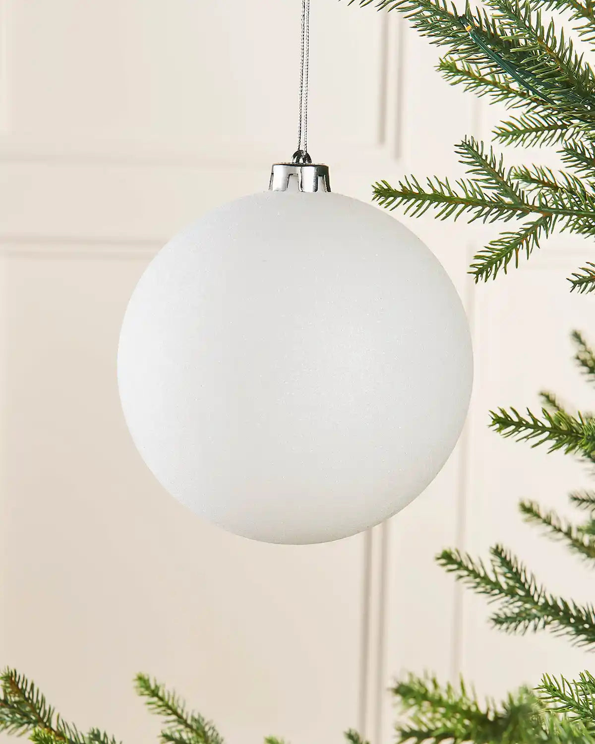 White Oversized Shatterproof Bauble