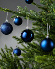Set of 50 Shatterproof Baubles, Navy