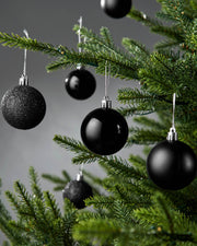 Set of 50 Shatterproof Baubles, Black
