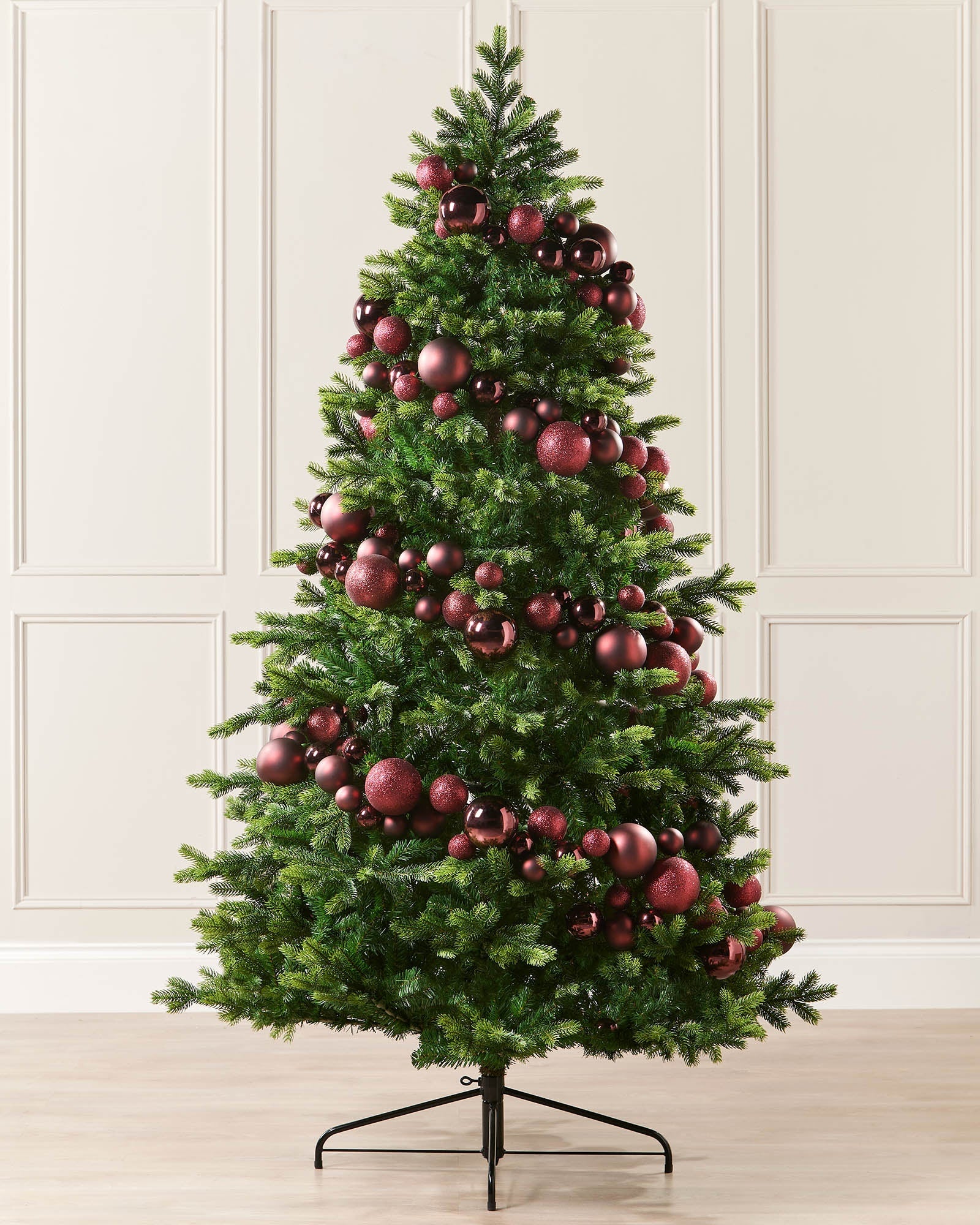 Burgundy Bauble Garland, 9 ft