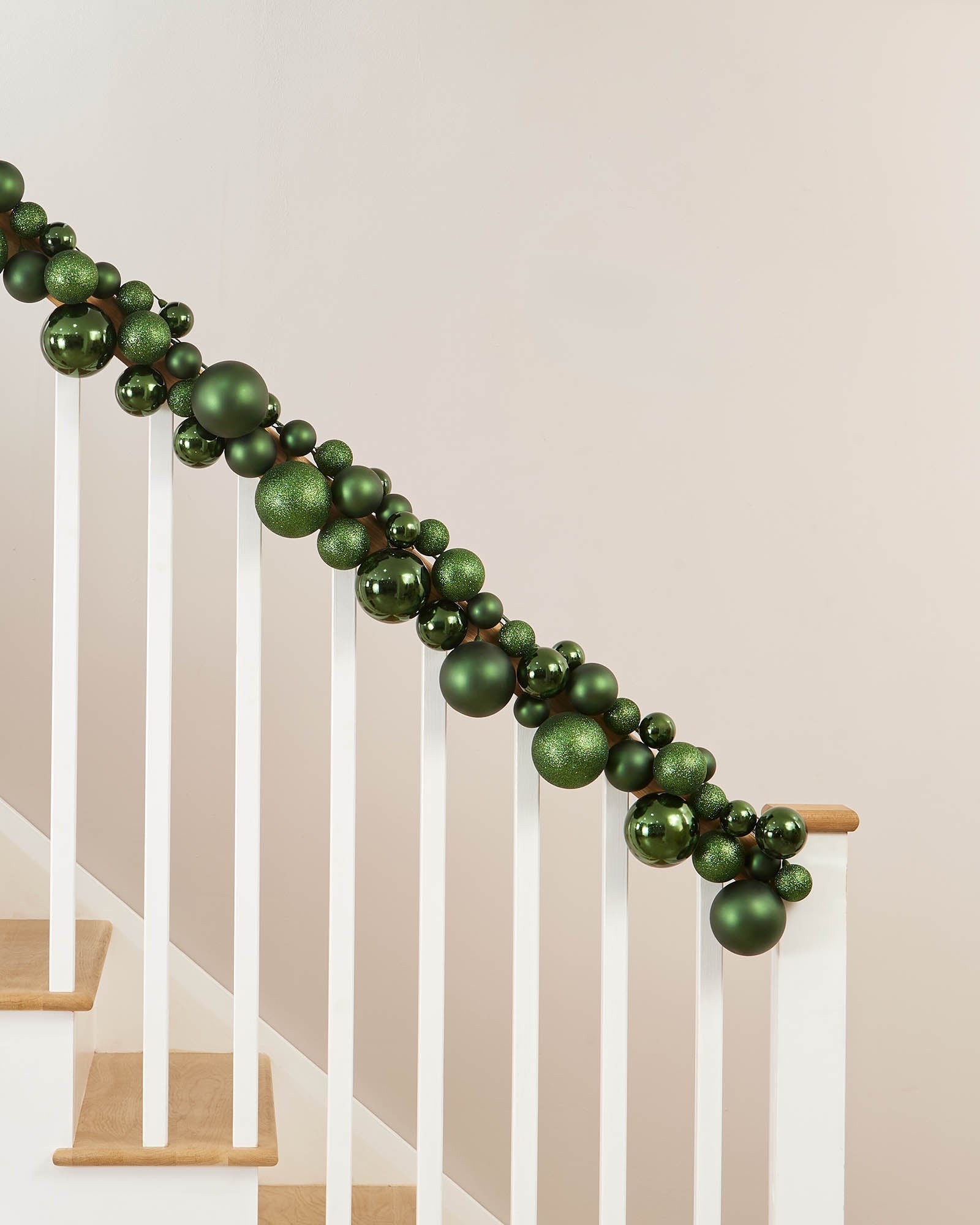 Sage Green Bauble Garland, 9 ft