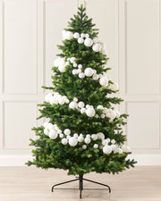 White Bauble Garland, 9 ft