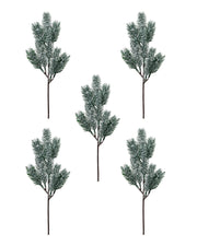 Set of 5 Frosted Pine Picks, 32 cm