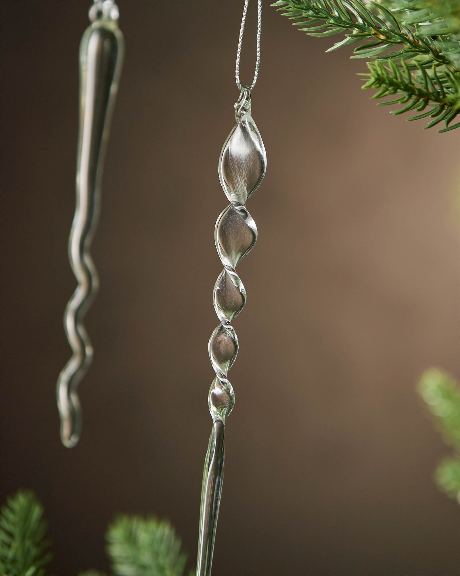 Set of 20 Traditional Glass Icicle Decorations