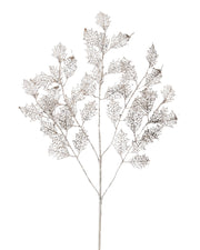 Antique Silver Leaf Spray, 66 cm