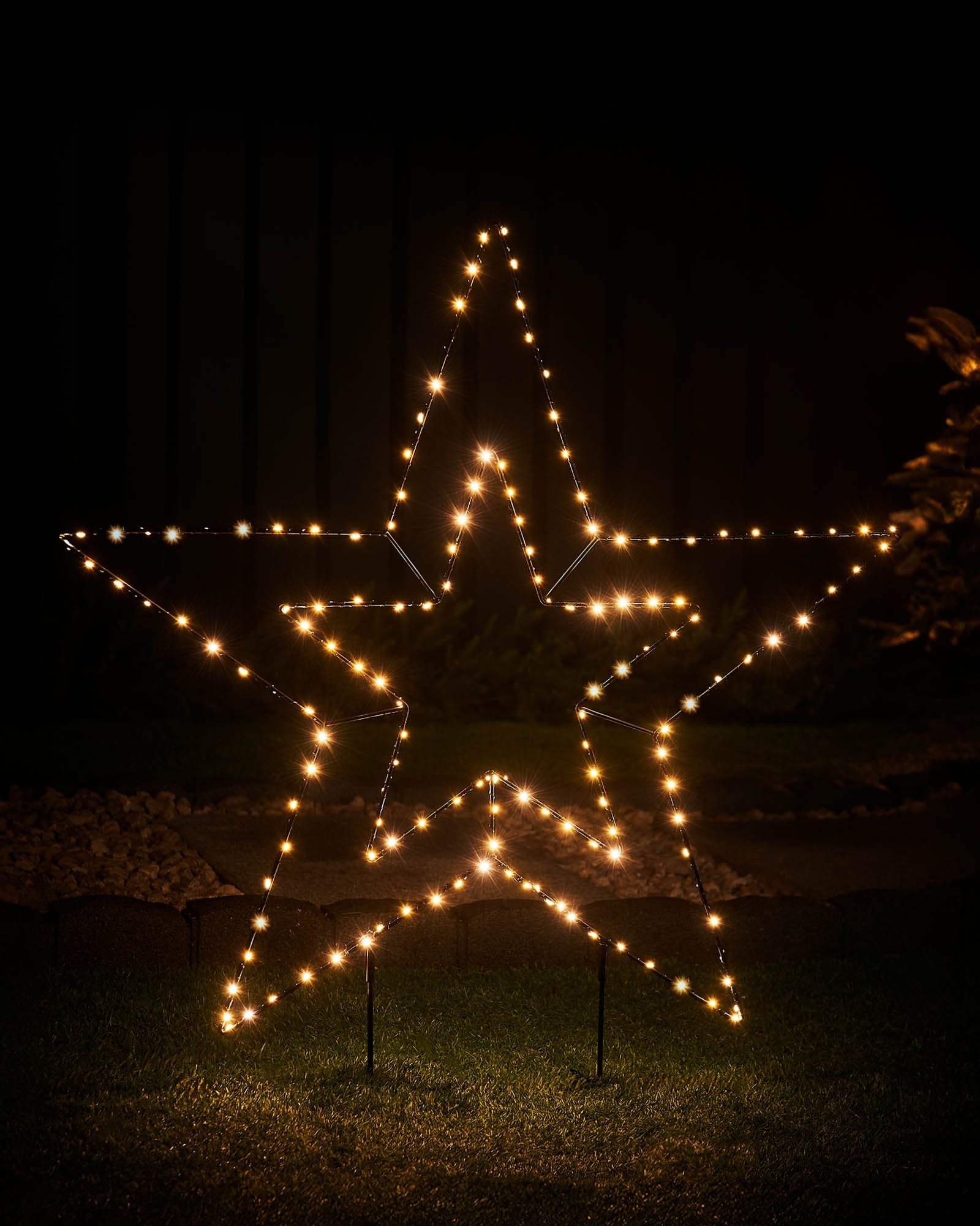 Pre-Lit Star Stake Light Silhouette, 85 cm