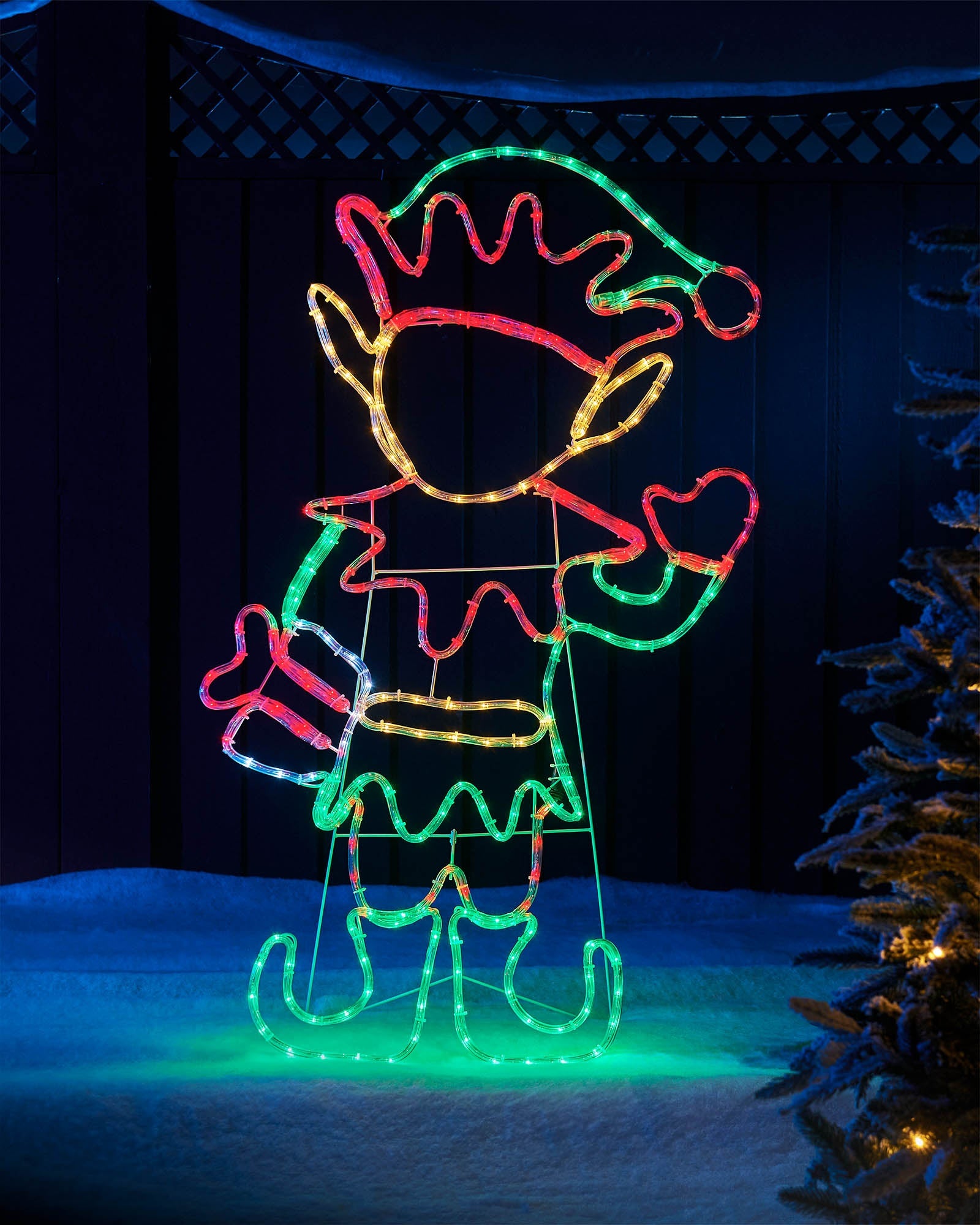 2D Elf Rope Light Silhouette, 116 cm