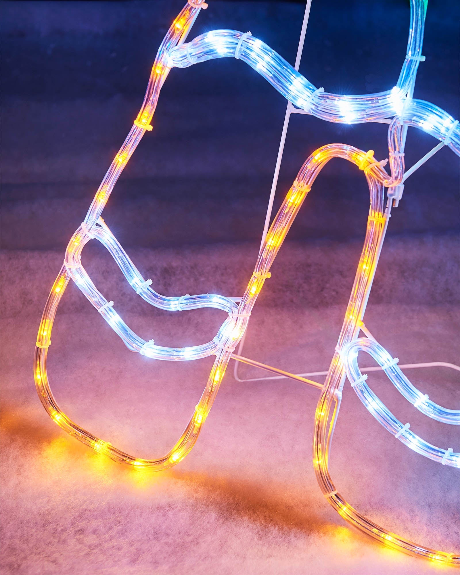 2D Gingerbread Man Rope Light, Silhouette, 117 cm