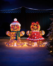Pre-Lit 3D Gingerbread Silhouette, 88 cm