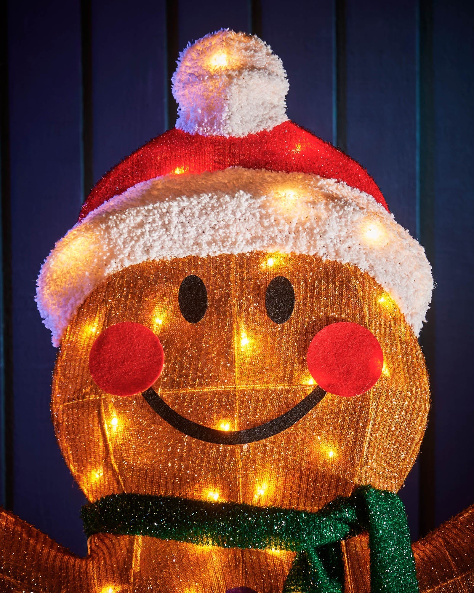 Pre-Lit 3D Gingerbread Silhouette, 88 cm