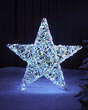 Pre-Lit 3D Iridescent Star Silhouette, 81 cm