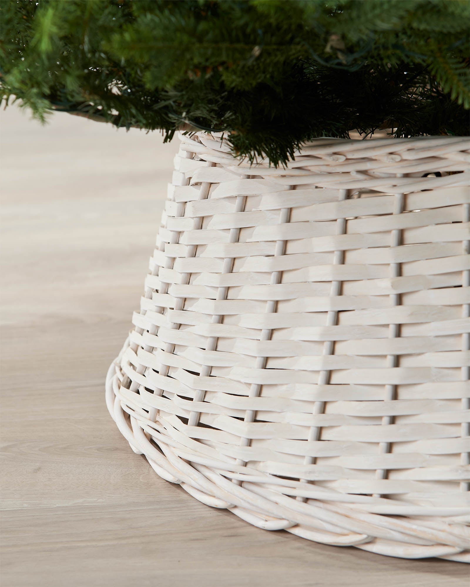 Wicker Tree Collar, Off-White, 70 cm