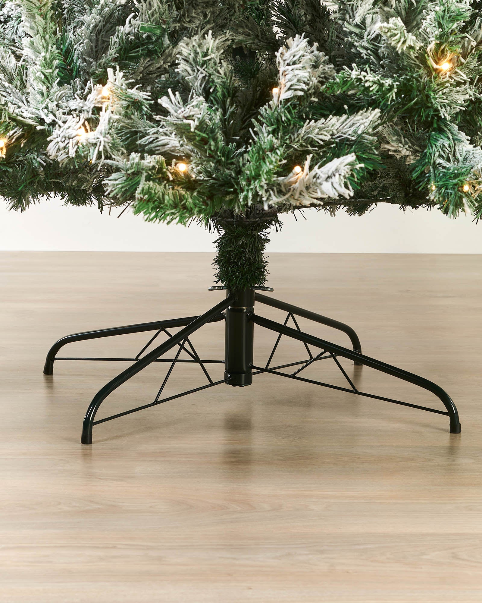 Pre-Lit Snow Flocked Mixed Pine Christmas Tree, 9 ft