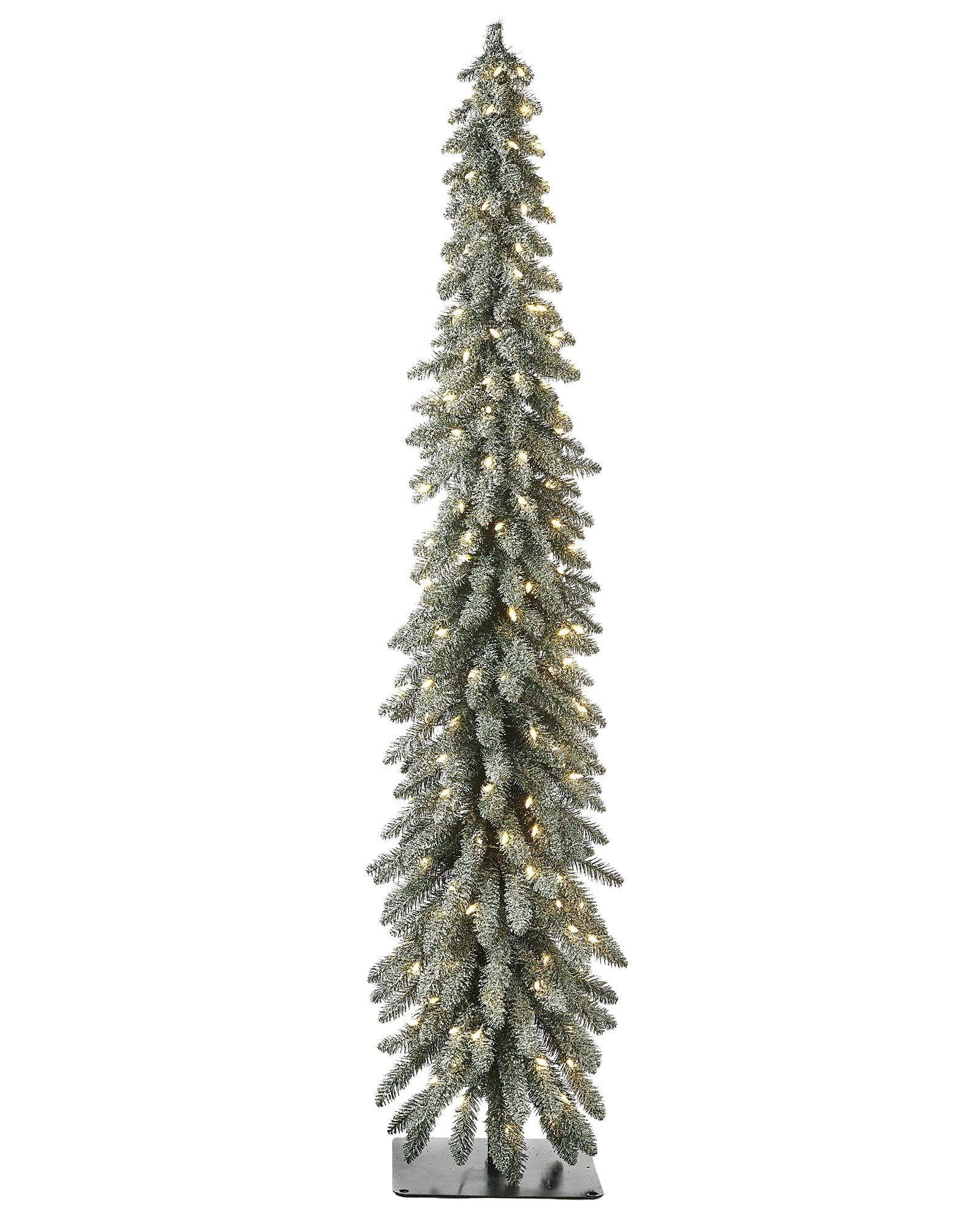 Pre-Lit Snow Flocked Alpine Christmas Tree, 6.5 ft