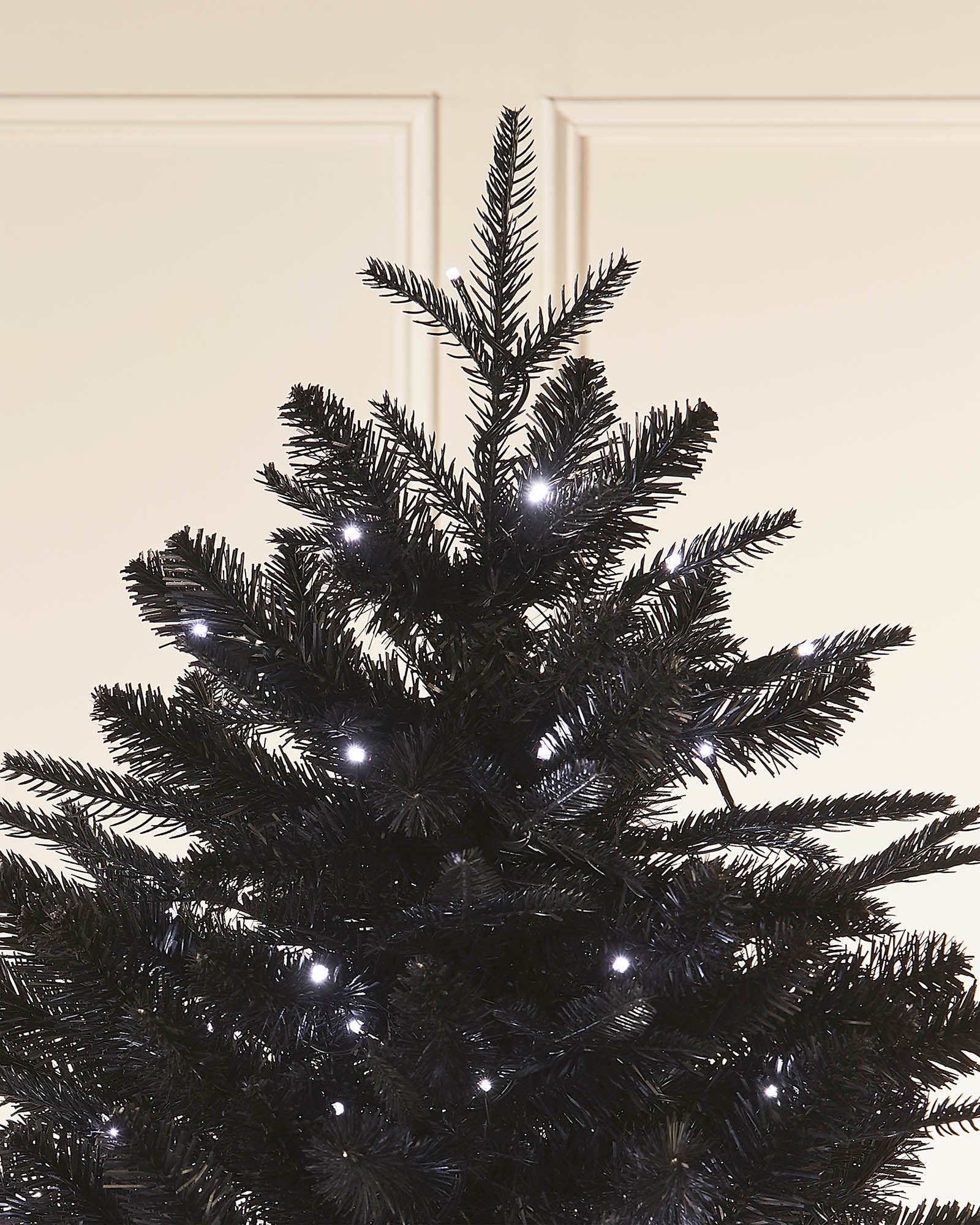 Pre-Lit Mixed Pine Black Christmas Tree, 7 ft