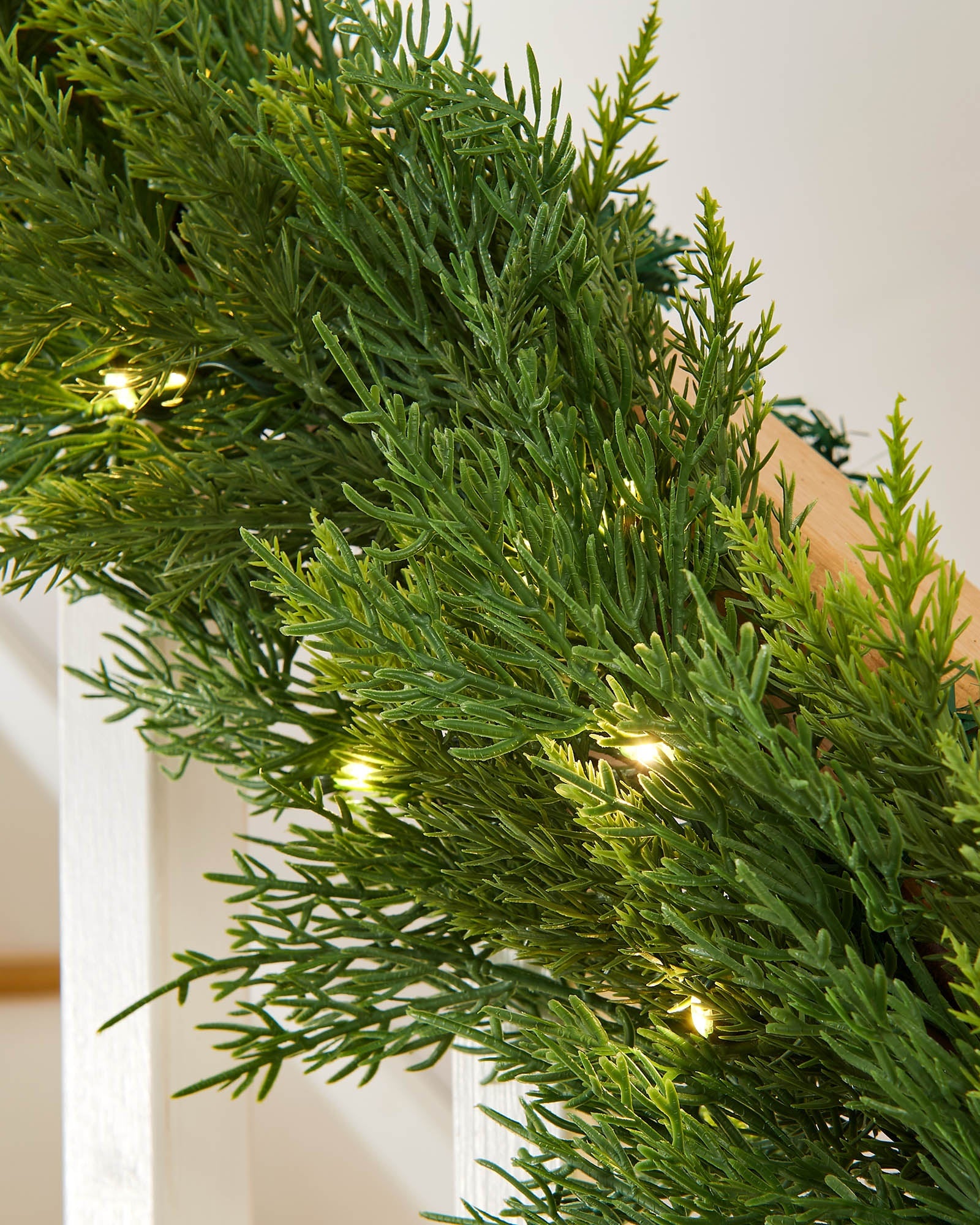 Pre-Lit Cypress Fir Garland, 9 ft