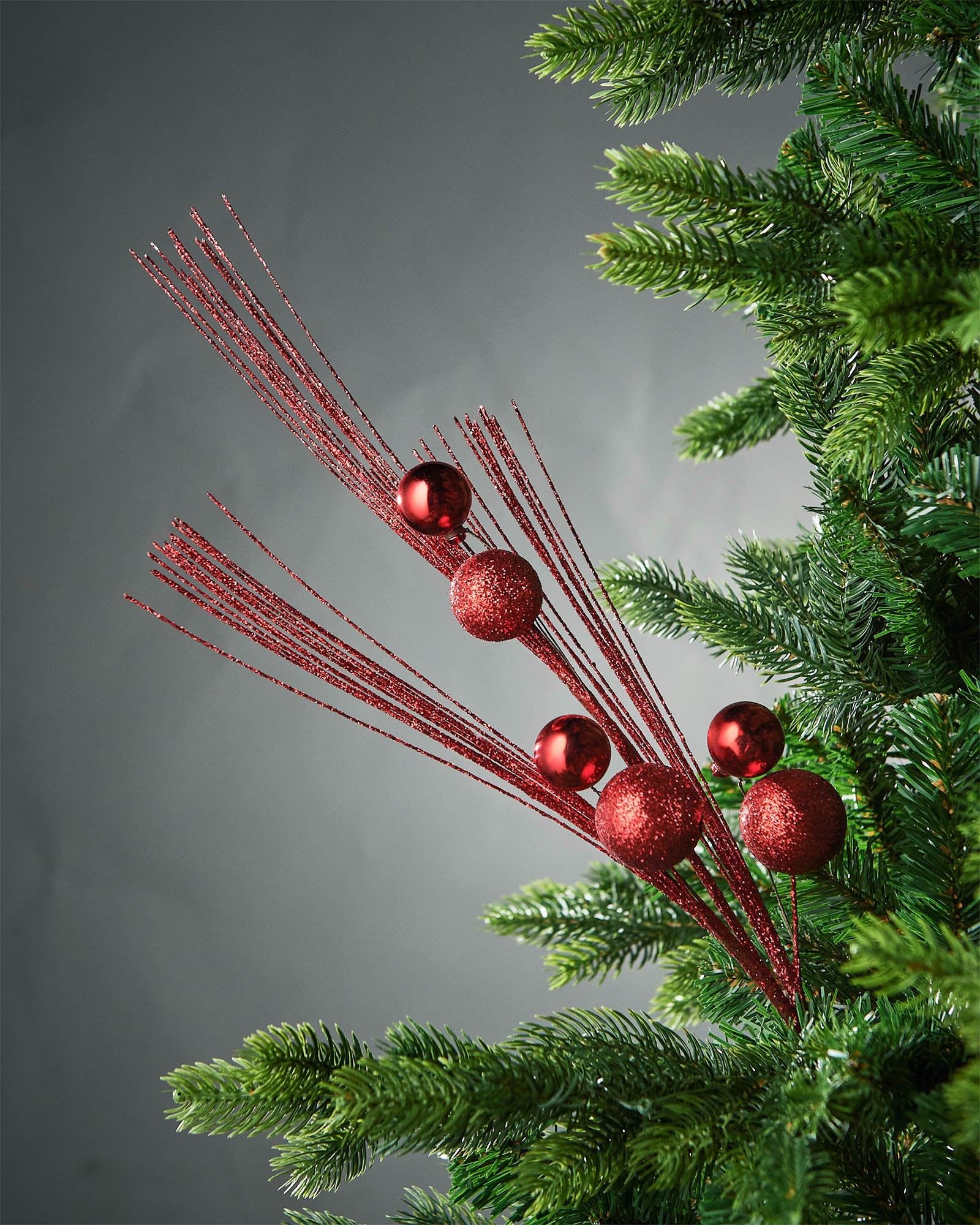 Glitter Bauble Spray, Red, 72 cm