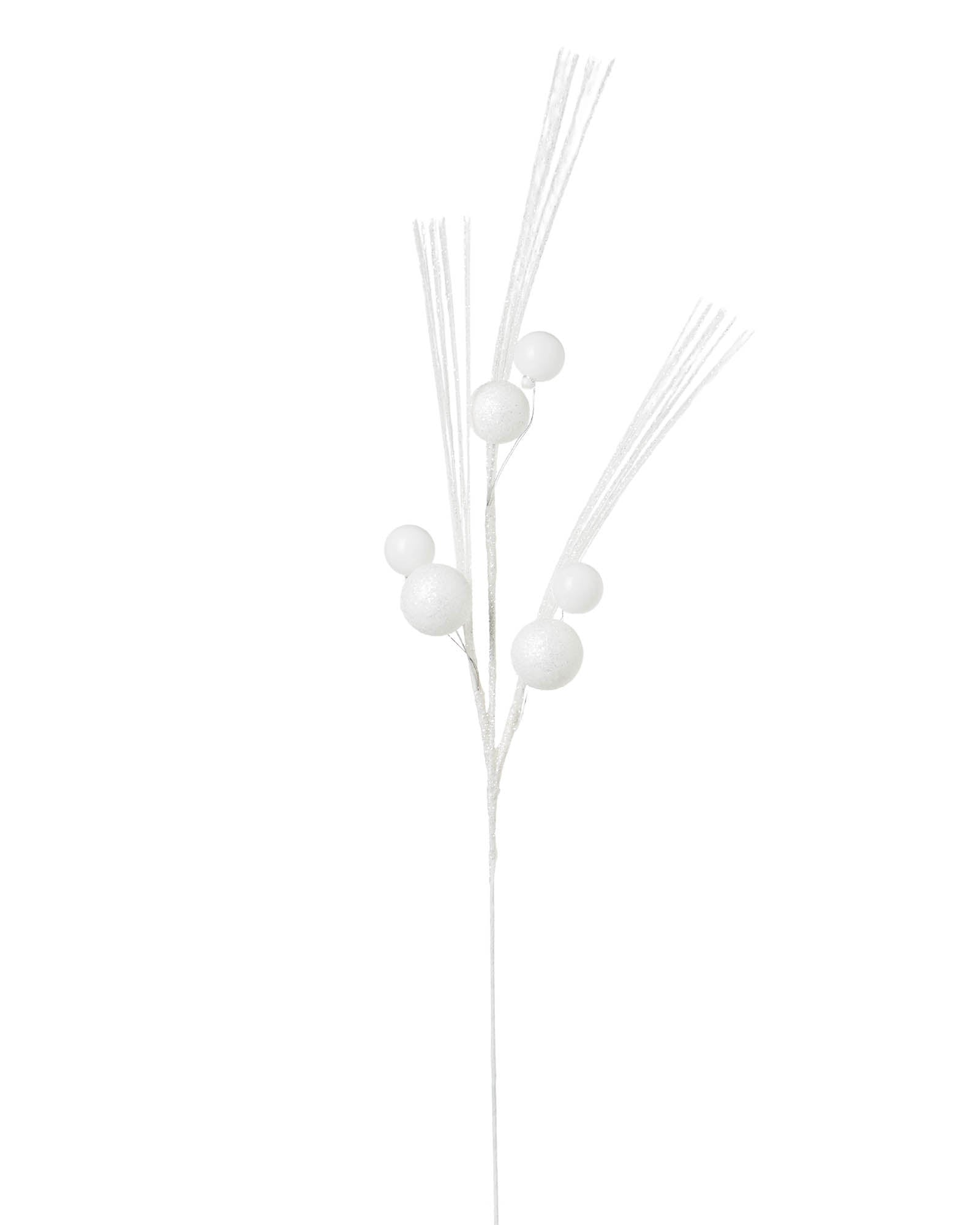 Glitter Bauble Spray, White, 72 cm