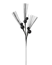 Glitter Bauble Spray, Black, 72 cm