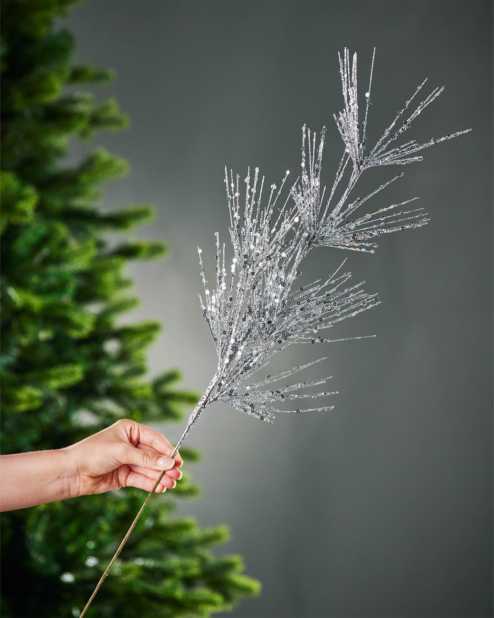 Glitter Firework Spray, Silver, 74 cm