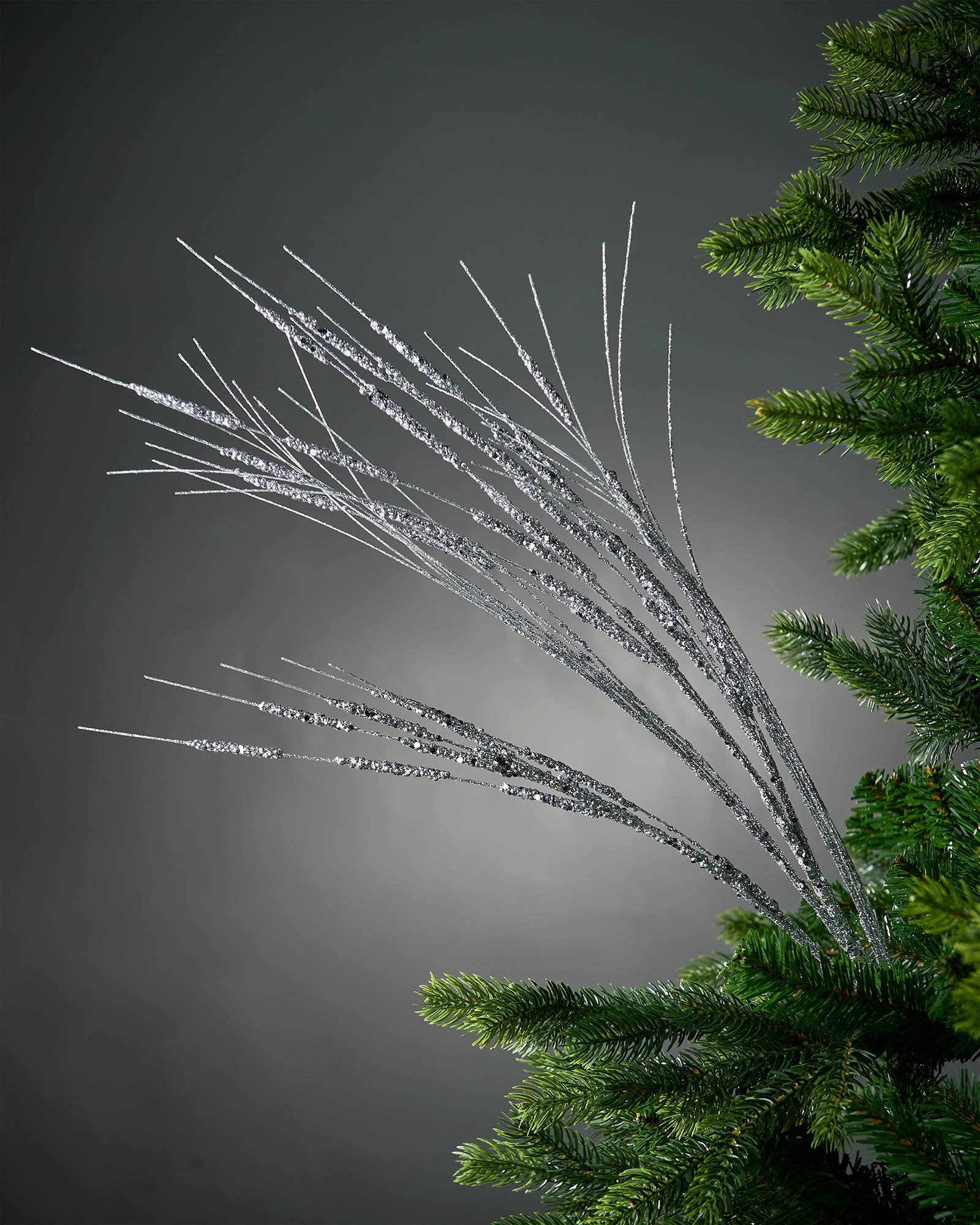 Glitter Wispy Spray, Silver, 100 cm