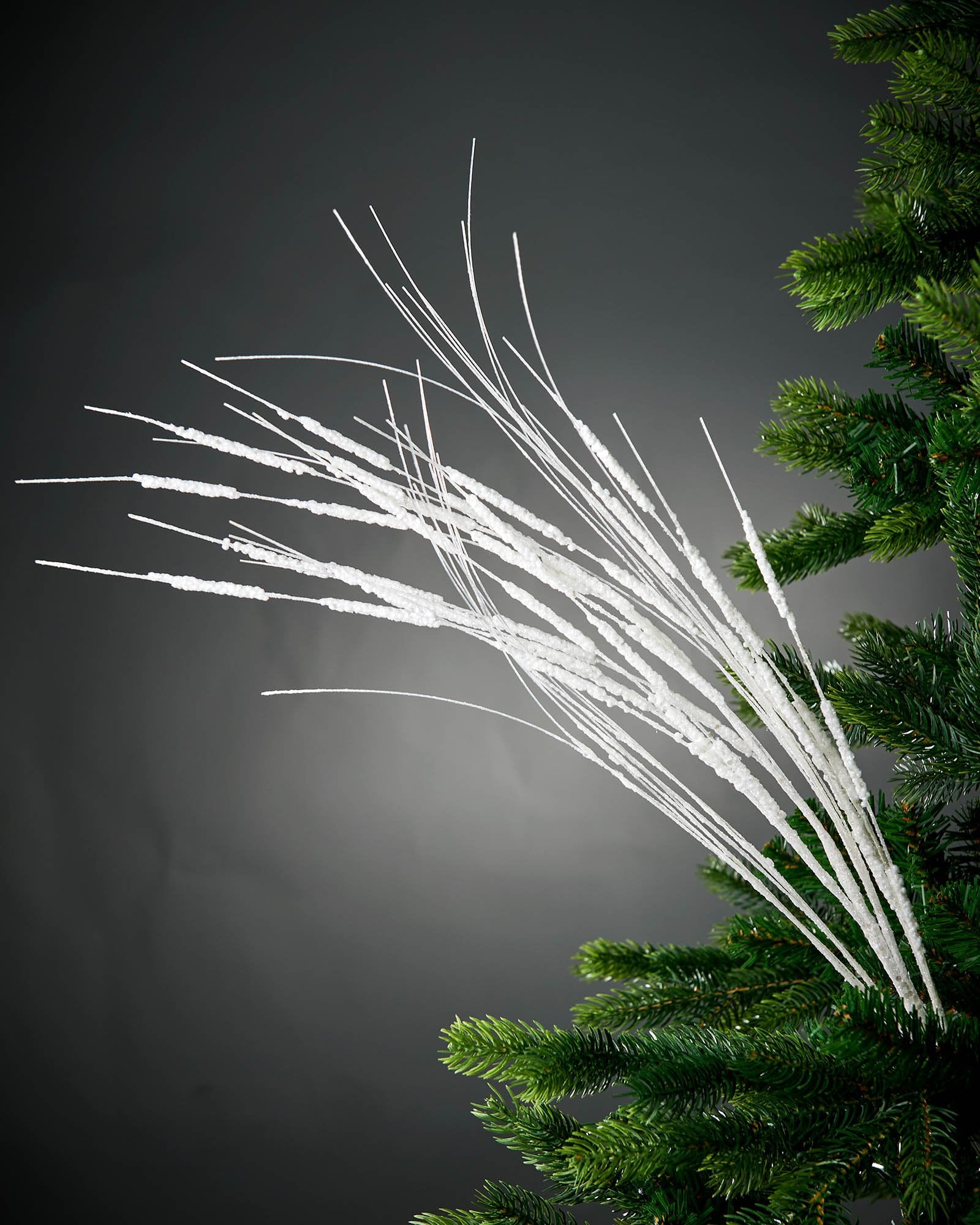 White Glitter Wispy Tree Spray, 100 cm