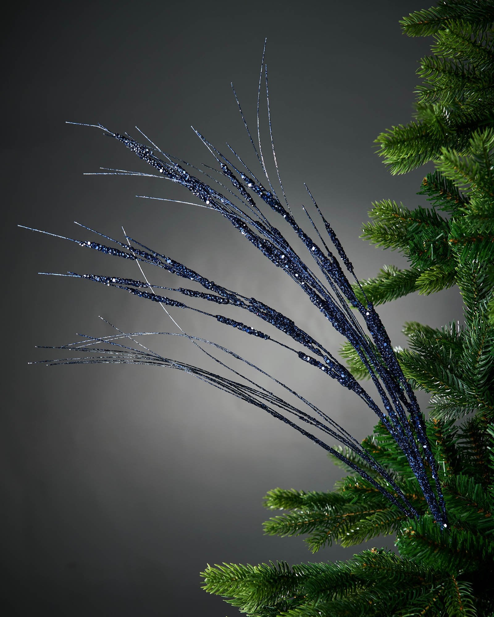 Glitter Wispy Spray, Navy Blue, 100 cm