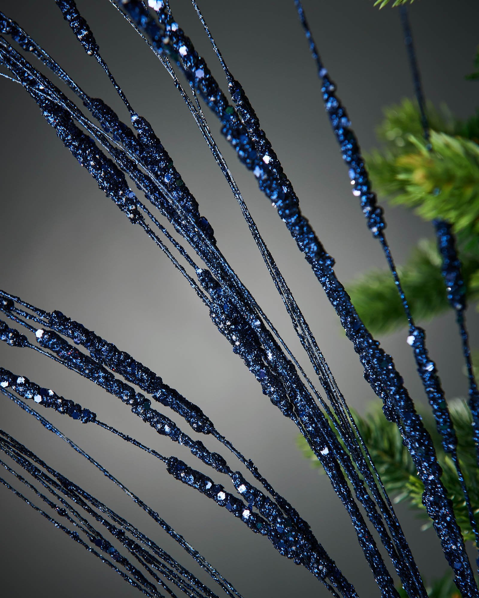 Glitter Wispy Spray, Navy Blue, 100 cm