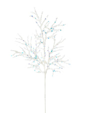 Beaded Crystal Spray, White, 65 cm