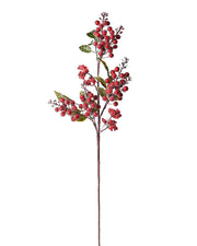 Frosted Mixed Berries Spray, Red, 72 cm