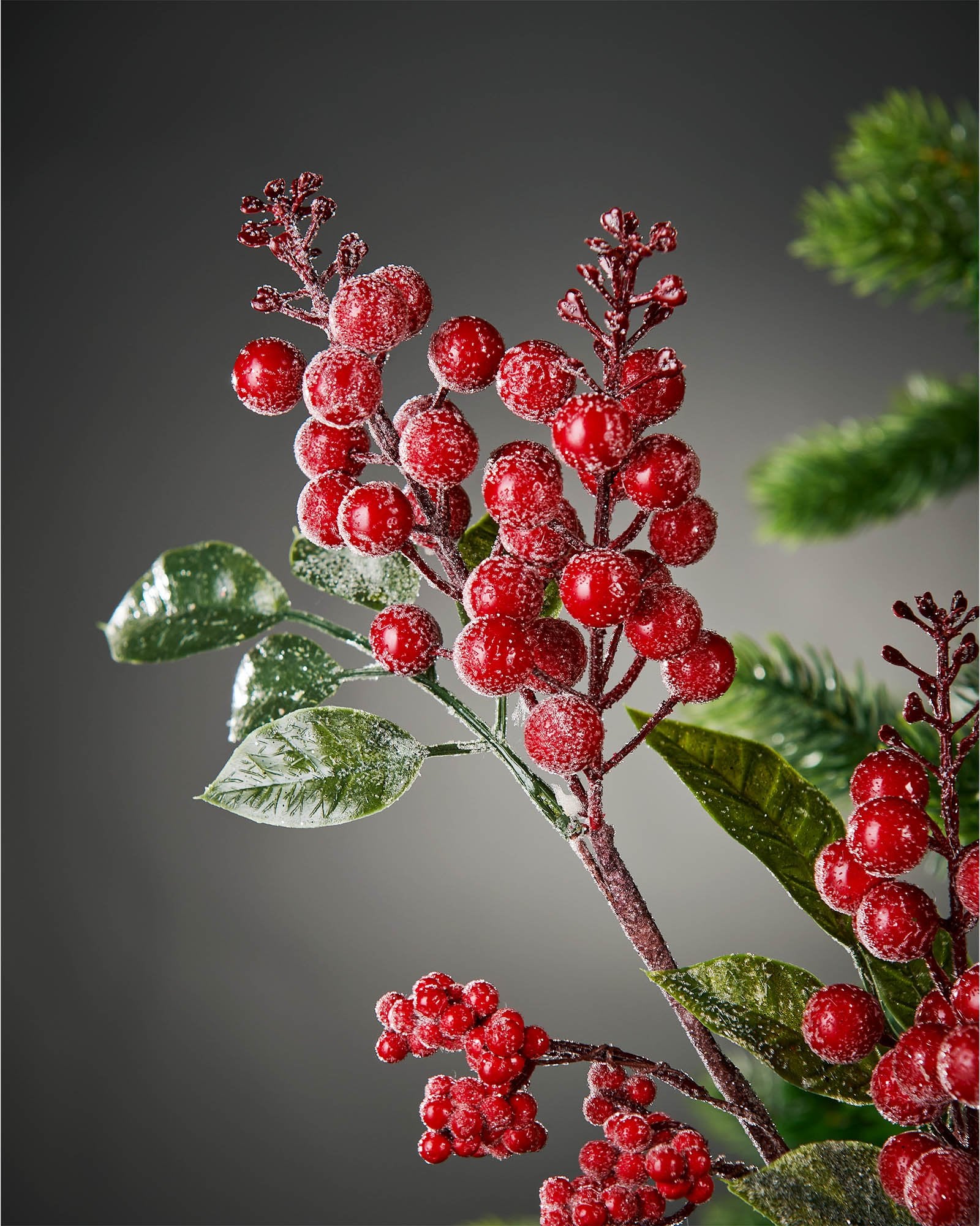 Frosted Mixed Berries Spray, Red, 72 cm