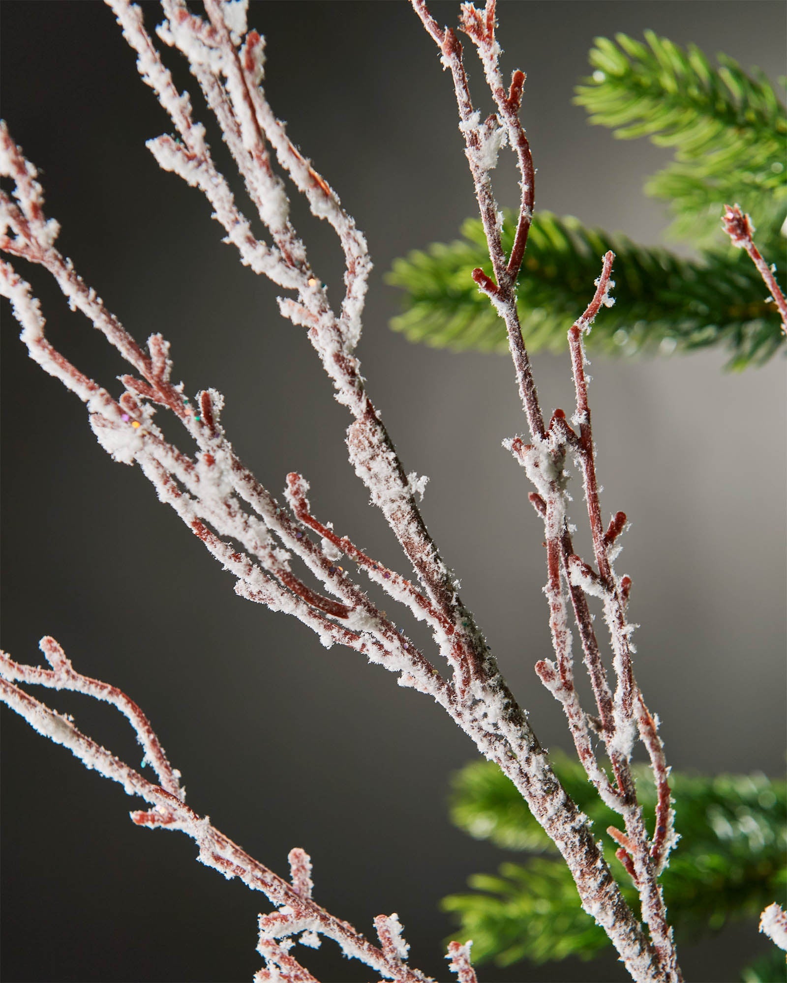 Snow Flocked Twig Spray, 80 cm