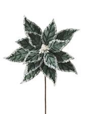 Sage Green Artificial Poinsettia Flower, 28 cm