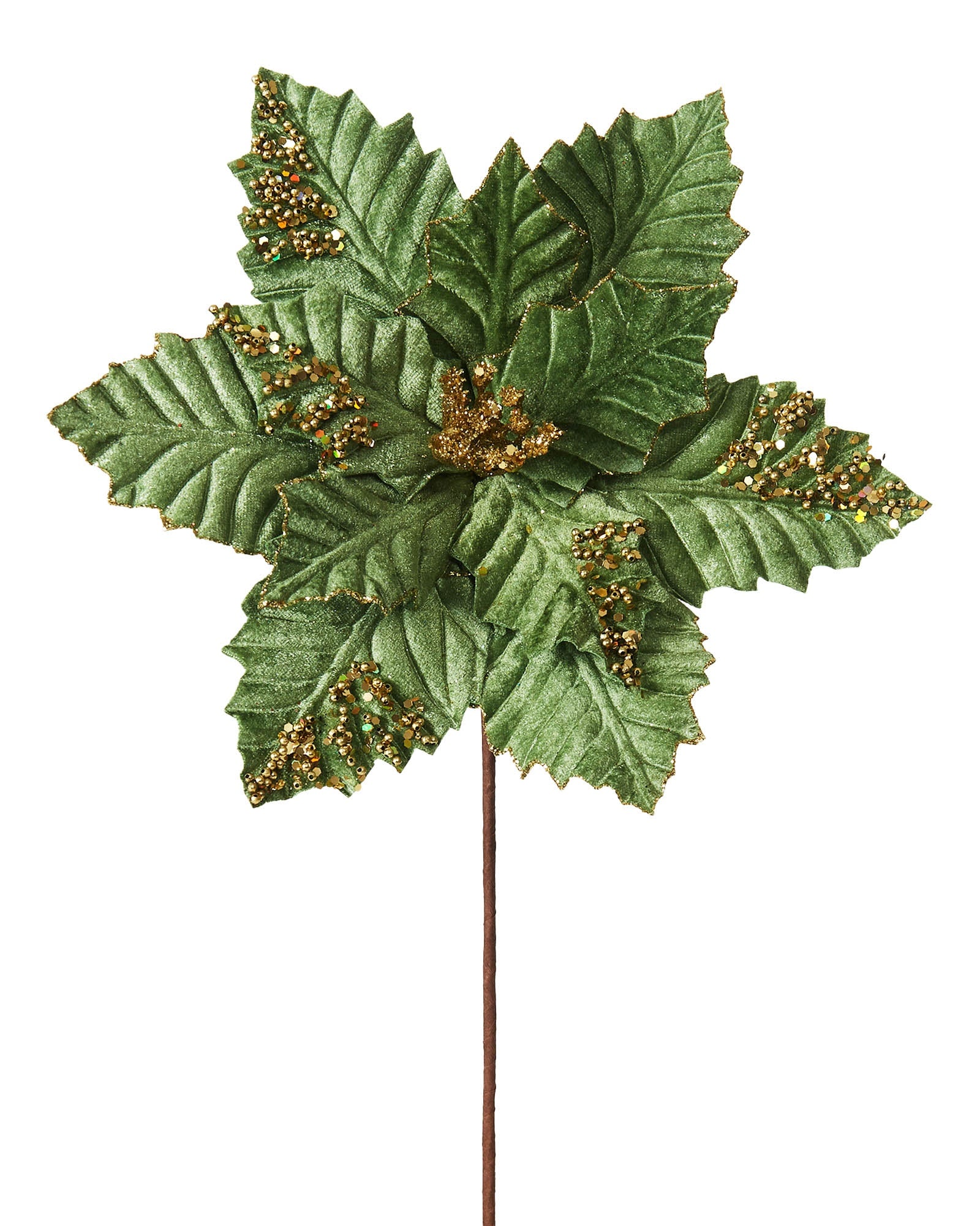 Sage Green Artificial Poinsettia Flower, 28 cm