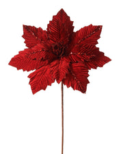 Red Artificial Poinsettia Flower, 28 cm