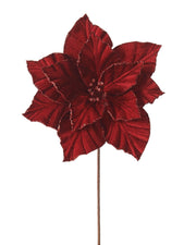 Red Artificial Poinsettia Flower, 24 cm