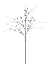 Glitter Berry Spray, Silver, 80 cm
