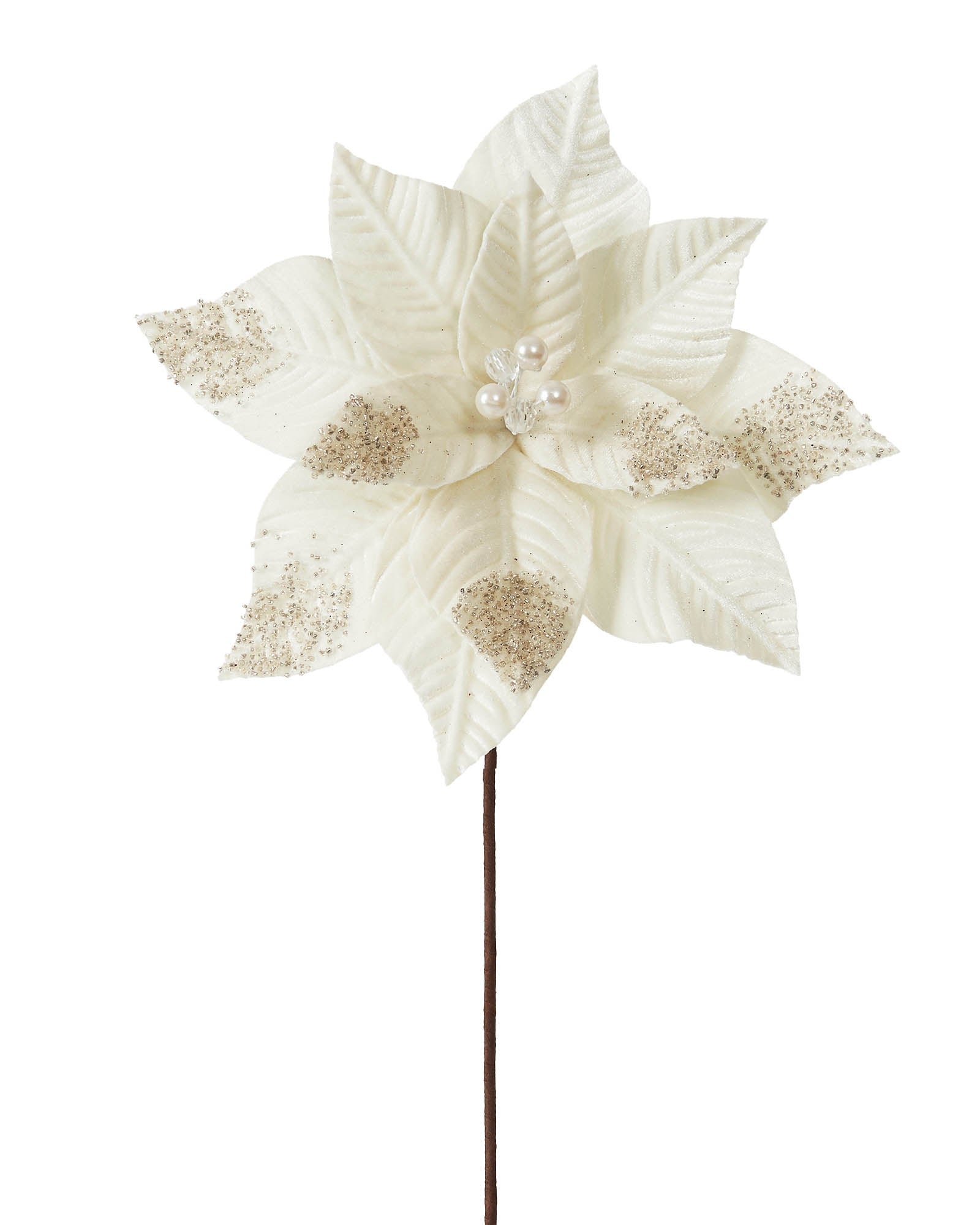 Cream Artificial Poinsettia Flower, 27 cm
