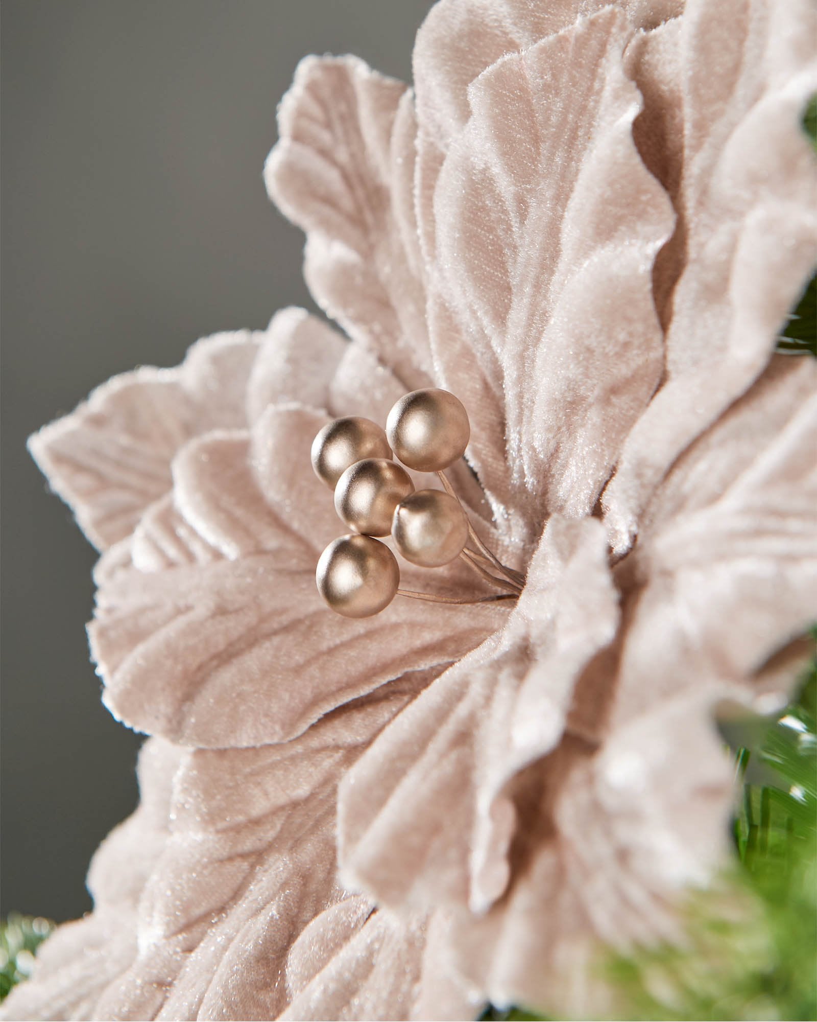 Mocha Artificial Poinsettia Flower, 26 cm