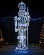 Pre-Lit Iridescent Nutcracker, 6.5 ft